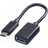 Value USB-kabel Kabler Value USB A-USB C M-F 3.0 0.2m