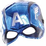 Superhelte & Superskurke Halvdækkende masker Rubies Captain America Standalone Mask