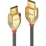 Lindy HDMI-kabler - Rund Lindy Gold Line HDMI-HDMI 15m