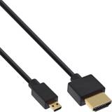 InLine HDMI-kabler - Sort InLine HDMI-Micro HDMI 2.0 0.5m