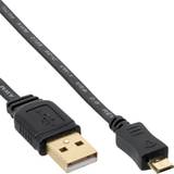 Flad - USB A-USB Micro-B - USB-kabel Kabler InLine Flat USB A-USB Micro-B 2.0 3m