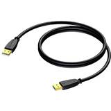 Procab Rund - USB-kabel Kabler Procab USB A-USB A 2.0 1.5m