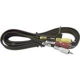 3,5 mm - 3,5 mm kabler Wentronic 3RCA-3.5mm Angled 1.5m
