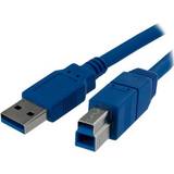 Blå - USB A-USB B - USB-kabel Kabler StarTech SuperSpeed USB A-USB B 3.0 1m