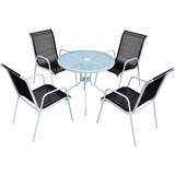 vidaXL 43317 1 Table incl. 4 Chairs Havemøbelsæt, 1 borde inkl. 4 stole