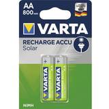 Batterier - NiMH Batterier & Opladere Varta AA Solar 800mAh 2-pack