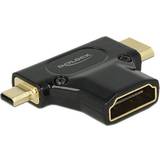 HDMI Micro Kabler DeLock HDMI-HDMI Mini/HDMI Micro M-F Adapter