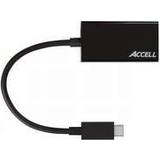 3,1 - Standard HDMI-standard HDMI - USB-kabel Kabler Accell USB C 3.1 -HDMI 2.0 M-F 0.2m
