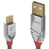 Guld - USB A-USB Micro-B - USB-kabel Kabler Lindy Cromo Line USB A-USB Micro-B 2.0 2m