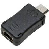 Nikkel - USB Kabler LogiLink USB Mini-A - USB Micro-B F-M 2.0 Adapter