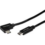 Et stik - Nikkel - USB-kabel Kabler StarTech Right Angle USB C-USB C 2.0 1m