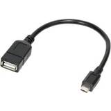 LogiLink USB-kabel Kabler LogiLink OTG USB A-USB Micro-B M-F 2.0 0.2m
