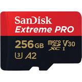 256 GB - microSDXC Hukommelseskort & USB Stik SanDisk Extreme Pro microSDXC Class 10 UHS-I U3 V30 A2 170/90MB/s 256GB +Adapter