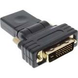 InLine Flexible Angle Gold HDMI - DVI-D F-M Adapter