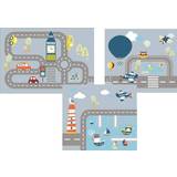 Flyvemaskiner - Stof Børneværelse Flexa Transportation Play Curtain 3x27cm