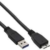 InLine Sort - USB-kabel Kabler InLine USB A-USB Micro-B 3.0 0.5m