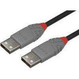 Lindy USB A-USB A - USB-kabel Kabler Lindy Anthra Line USB A-USB A 2.0 1m