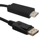 Qoltec HDMI-kabler - Sort Qoltec 4Kx2K HDMI - DisplayPort 1m