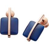 Smykker Skagen Sea Earrings - Rose Gold/Blue