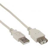 InLine USB A-USB A - USB-kabel Kabler InLine USB A-USB A M-F 2.0 0.3m