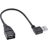 InLine Han – Hun - USB-kabel Kabler InLine Angle USB A - USB B M-F 2.0 0.2m