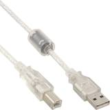 Beige - Skærmet - USB-kabel Kabler InLine Ferrite Choke USB A - USB B 2.0 1m