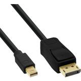 InLine DisplayPort-kabler - Han - Han InLine Gold DisplayPort - Mini DisplayPort 1m