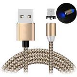 Guld - USB A-Lightning - USB-kabel Kabler MTP Products Magnetic USB A-Lightning 1m