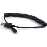 Gembird Hvid - USB-kabel Kabler Gembird Spiral USB A - Lighting 2.0 1.5m