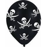 Amscan Latex Ballon All Round Printed Jolly Roger Black 6-pack