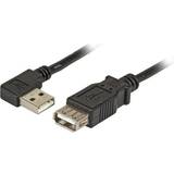 EFB Elektronik Sort - USB-kabel Kabler EFB Elektronik Angle 90° USB A - USB A M-F 2.0 1.5m