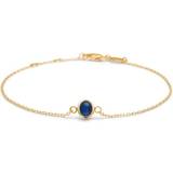 Safirer Armbånd Mads Z Cabochon Bracelet - Gold/Blue