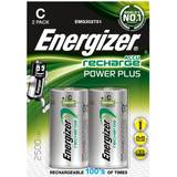 Batterier - Genopladelige standardbatterier - Sølv Batterier & Opladere Energizer C Accu Power Plus 2500mAh Compatible 2-pack