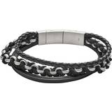 Dyrberg/Kern Armbånd Dyrberg/Kern Multi Strand Bracelet - Silver/Black