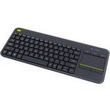 Hvid Tastaturer Logitech Wireless Touch Keyboard K400 Plus (Nordic)