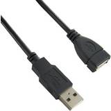4World PVC Kabler 4World USB A-USB A 2.0 M-F 5m