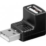 Et stik - USB A Kabler Goobay 90° USB A-USB A 2.0 M-F Adapter