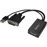 DisplayPort-kabler - Han – Hun - Sort StarTech DisplayPort-DVI/USB A M-F 0.2m
