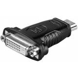 HDMI - Han – Hun - Kabeladaptere Kabler Goobay Nickel HDMI - DVI-D Dual Link M-F Adapter