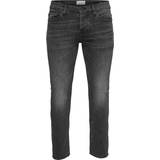 Only & Sons Herre Bukser & Shorts Only & Sons Loom Black Washed Slim Fit Jeans - Black/Black Denim