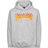 Thrasher Magazine Rund hals Tøj Thrasher Magazine Flame Logo Hoodie - Grey