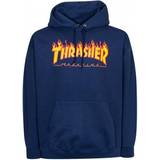 Thrasher Magazine L Overdele Thrasher Magazine Flame Logo Hoodie - Navy