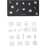 Plast - Sort Indretningsdetaljer Design Letters Office Icons for Message Boards