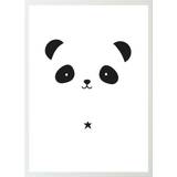 A Little Lovely Company Sort Indretningsdetaljer A Little Lovely Company Plakat Panda 50x70cm