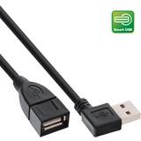 InLine Sort - USB A-USB A - USB-kabel Kabler InLine Angled USB A-USB A M-F 2.0 1m