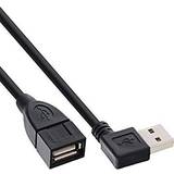 InLine Sort - USB A-USB A - USB-kabel Kabler InLine Angled USB A-USB A M-F 2.0 2m