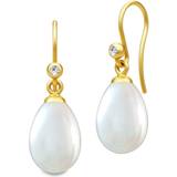 Julie Sandlau Rhodium Smykker Julie Sandlau Aphrodite Earrings - Gold/Pearl