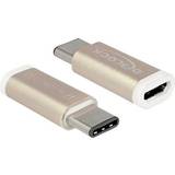 Kabeladaptere - Pink Kabler DeLock USB C-USB Micro-B 2.0 M-F Adapter