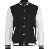 Urban Classics Viskose Overtøj Urban Classics Old School College Jacket - Black/White