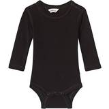 Sort Bodyer Børnetøj Joha Merino Wool Baby Body - Black (63988-195-111)